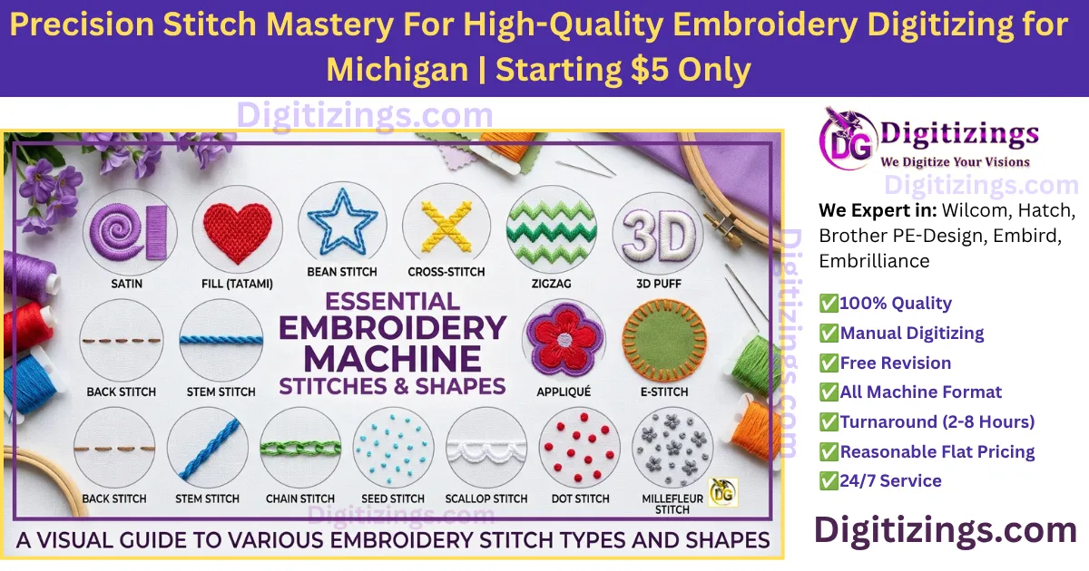 precision stitch mastery for high-quality embroidery digitizing for michigan starting $5 only