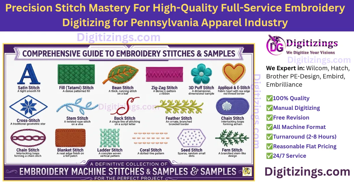 precision stitch mastery for high-quality full-service embroidery digitizing for pennsylvania apparel industry