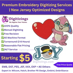 Premium Embroidery Digitizing Services New Jersey Optimized Designs