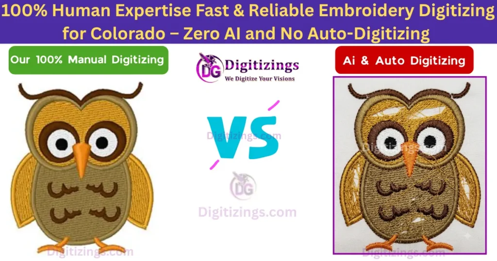 100% human expertise fast & reliable embroidery digitizing for colorado – zero ai and no auto-digitizing