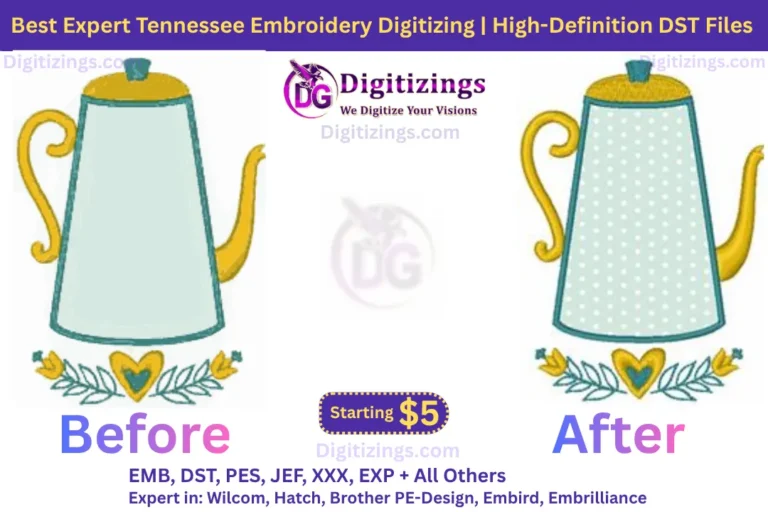 best expert tennessee embroidery digitizing high-definition dst files