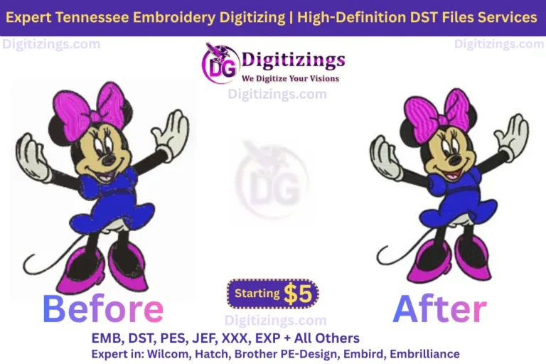 expert tennessee embroidery digitizing high definition dst files services
