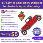 full-service embroidery digitizing for australia apparel industry