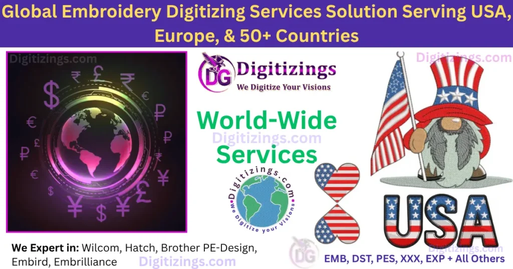global embroidery digitizing services solution serving usa, europe, & 50+ countries