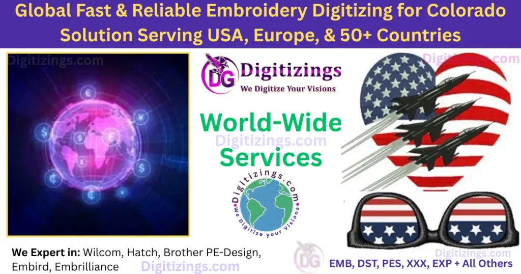 global fast & reliable embroidery digitizing for colorado solution serving usa, europe, & 50+ countries