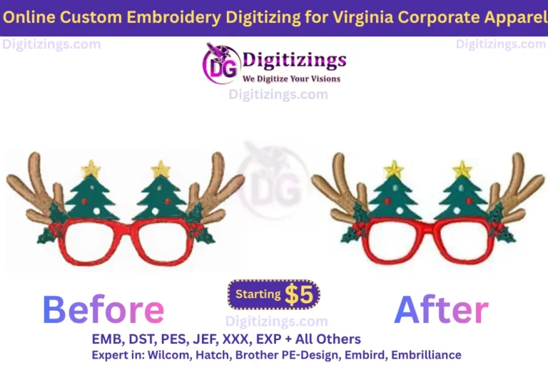 online custom embroidery digitizing for virginia corporate apparel