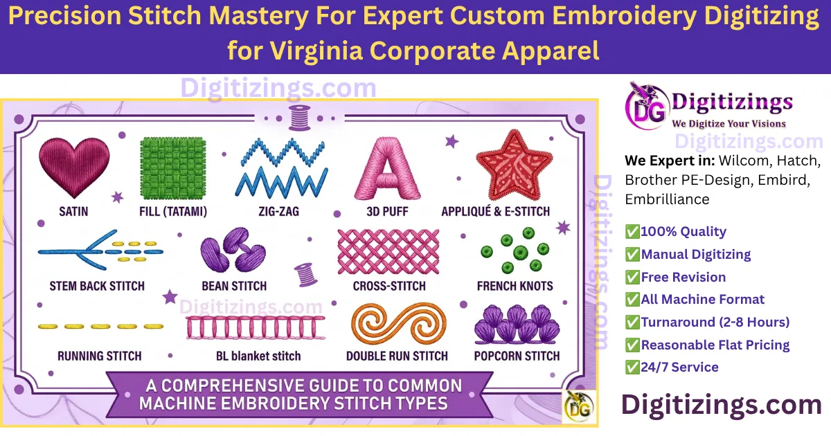 precision stitch mastery for expert custom embroidery digitizing for virginia corporate apparel