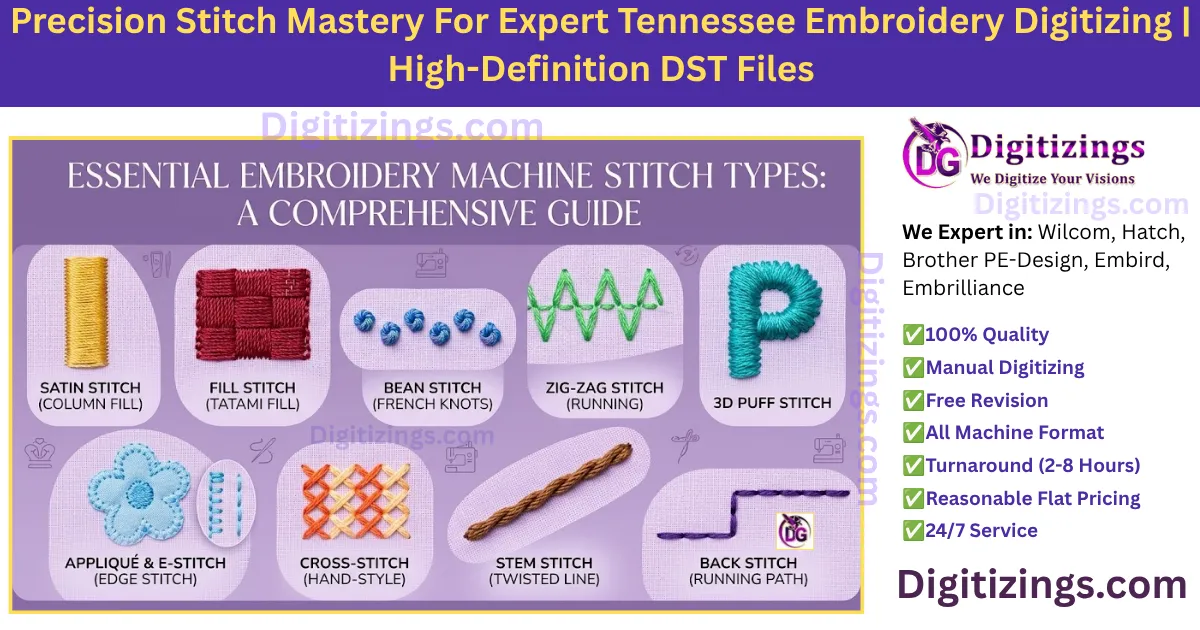 precision stitch mastery for expert tennessee embroidery digitizing high-definition dst files