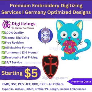 Premium Embroidery Digitizing Services Germany Optimized Designs
