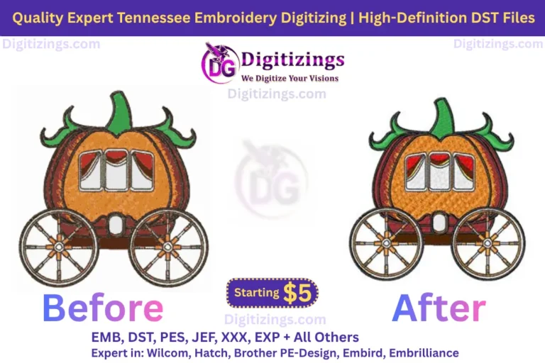 quality expert tennessee embroidery digitizing high-definition dst files