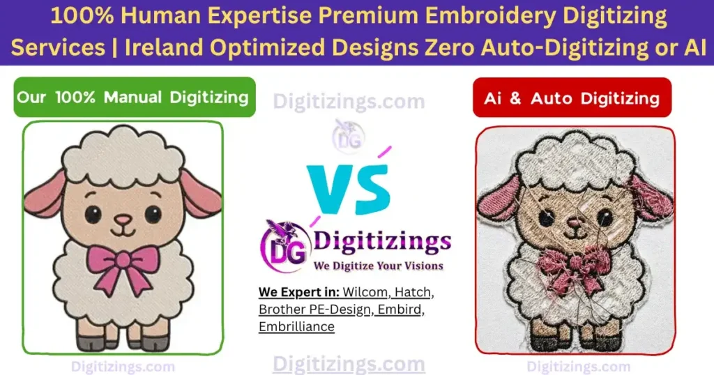100% human expertise premium embroidery digitizing services ireland optimized designs zero auto-digitizing or ai