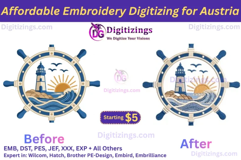 affordable embroidery digitizing for austria