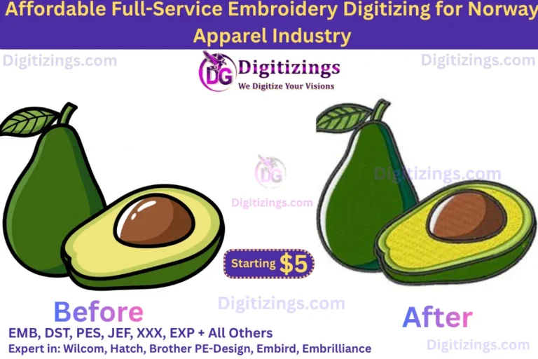 affordable full-service embroidery digitizing for norway apparel industry