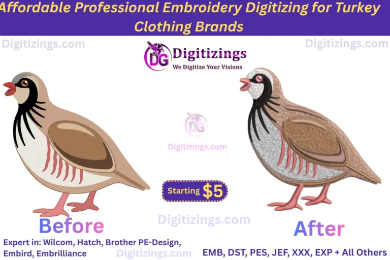 affordable professional embroidery digitizing for turkey clothing brands