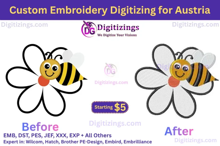 custom embroidery digitizing for austria