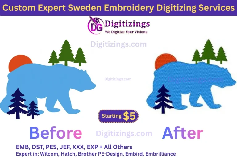 custom expert sweden embroidery digitizing services