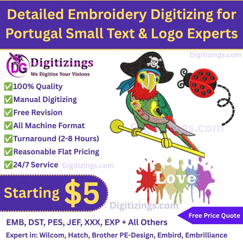 Fast & reliable detailed embroidery digitizing for portugal small text & logo experts 1 detailed embroidery digitizing for portugal small text & logo experts