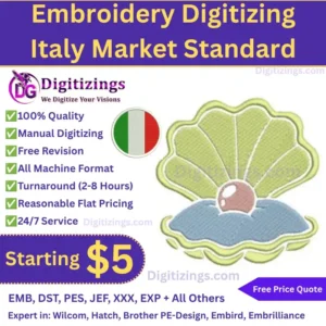 Embroidery Digitizing Italy Market Standard