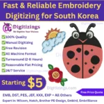 fast & reliable embroidery digitizing for south korea