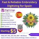 Digitizings # 1 professional online embroidery digitizing and vector services (1-4h delivery) provider company 23 fast & reliable embroidery digitizing for spain
