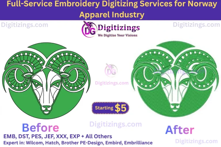 full-service embroidery digitizing services for norway apparel industry