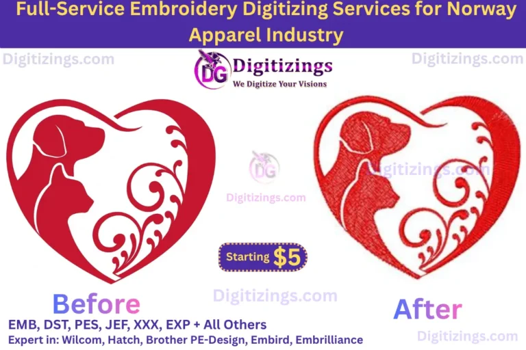 full-service embroidery digitizing services for norway apparel industry
