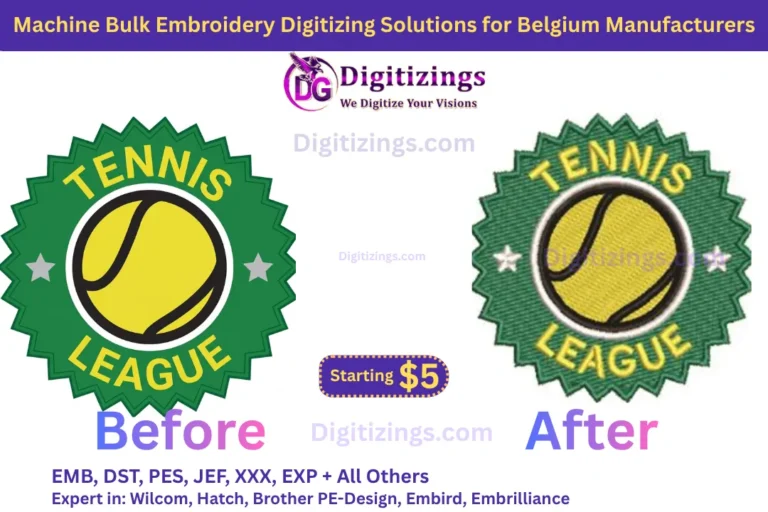 machine bulk embroidery digitizing solutions for belgium manufacturers