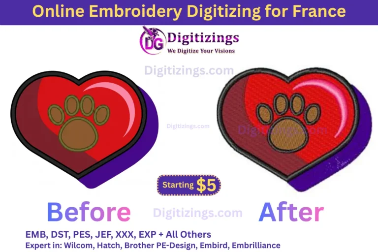 online embroidery digitizing for france