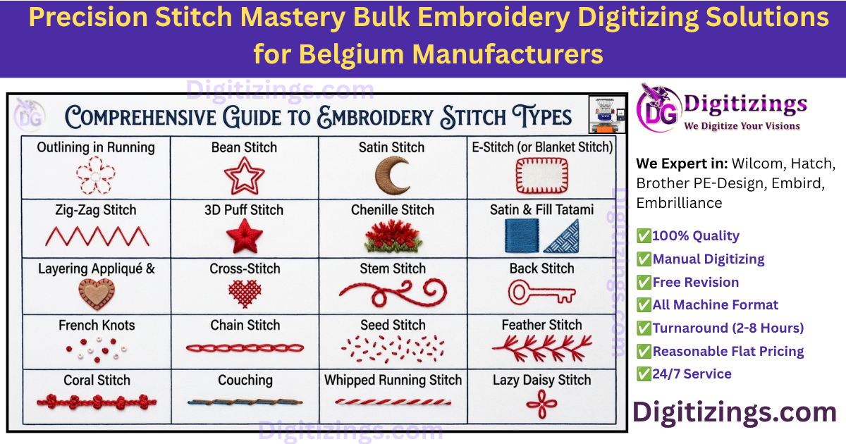 precision stitch mastery bulk embroidery digitizing solutions for belgium manufacturers