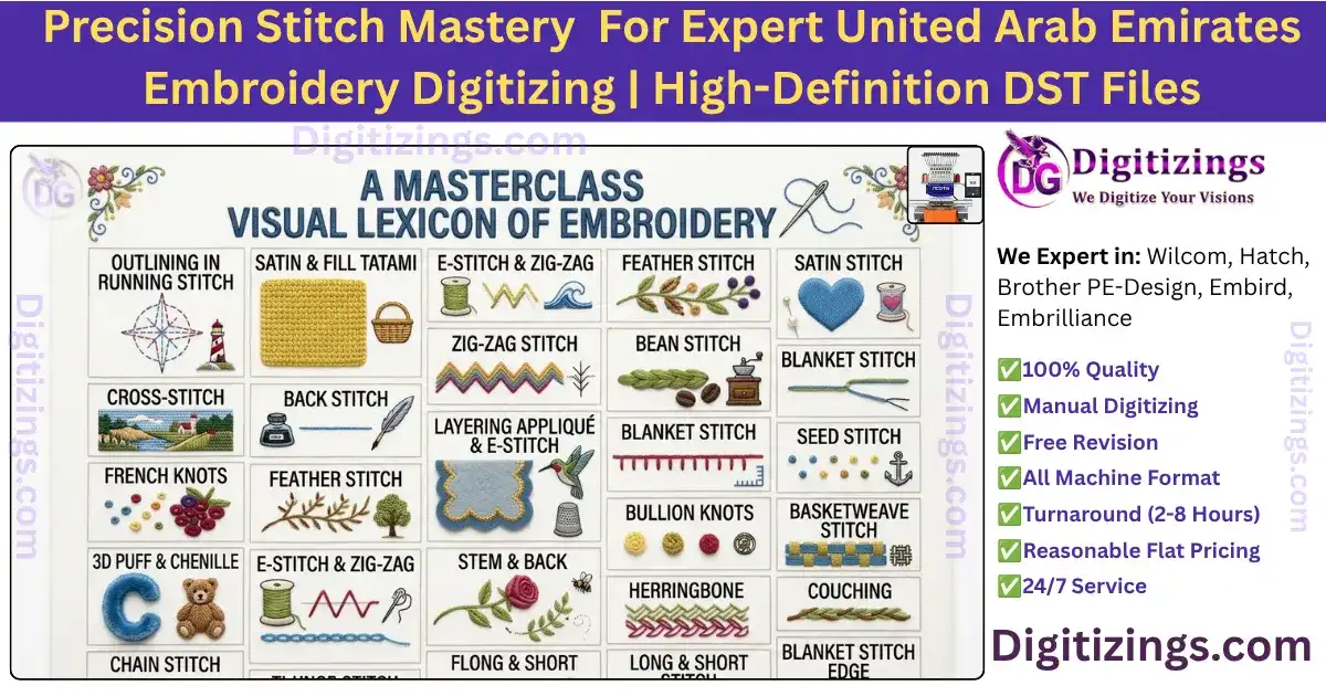 precision stitch mastery for expert united arab emirates embroidery digitizing high-definition dst files