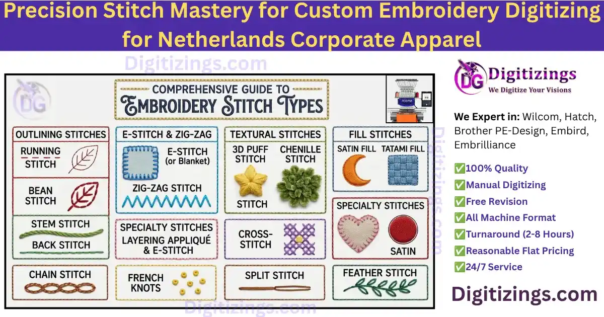 precision stitch mastery for custom embroidery digitizing for netherlands corporate apparel