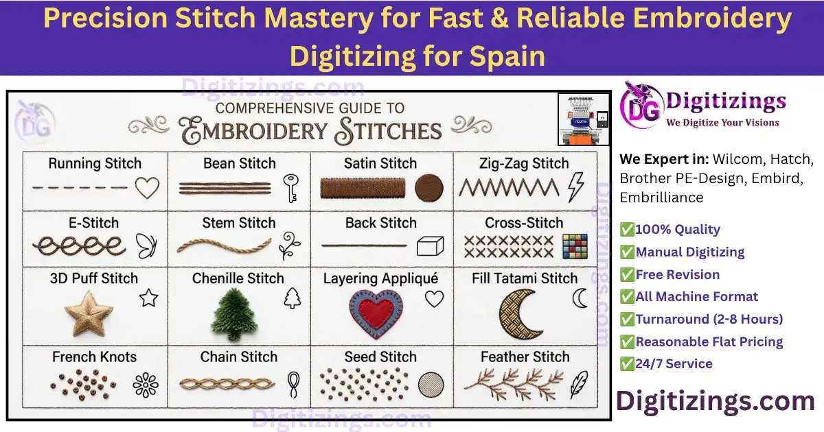 precision stitch mastery for fast & reliable embroidery digitizing for spain
