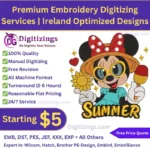 premium embroidery digitizing services ireland optimized designs