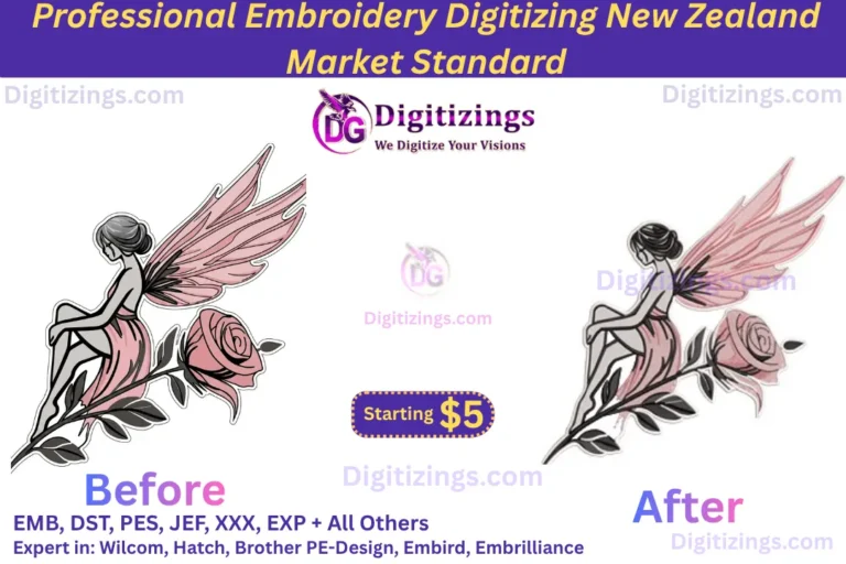 professional embroidery digitizing new zealand market standard