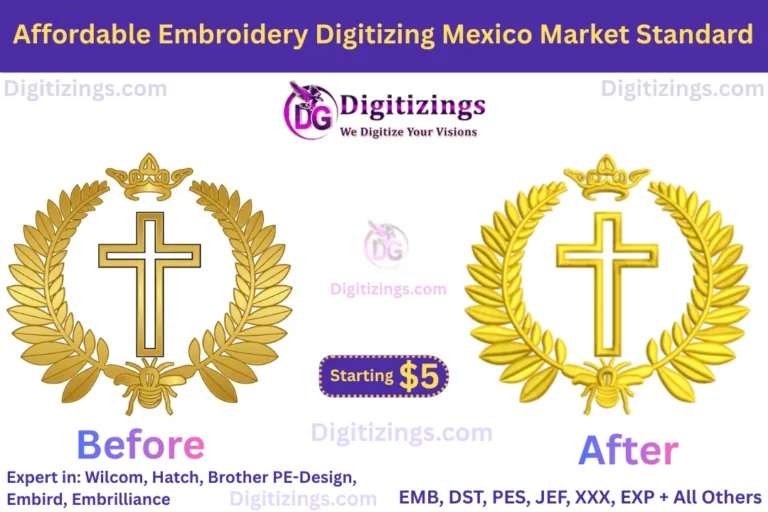 affordable embroidery digitizing mexico market standard