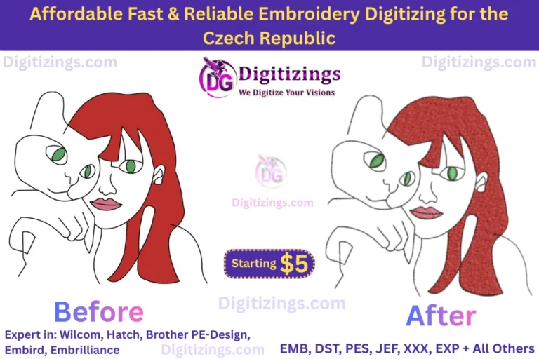 affordable fast & reliable embroidery digitizing for czech republic