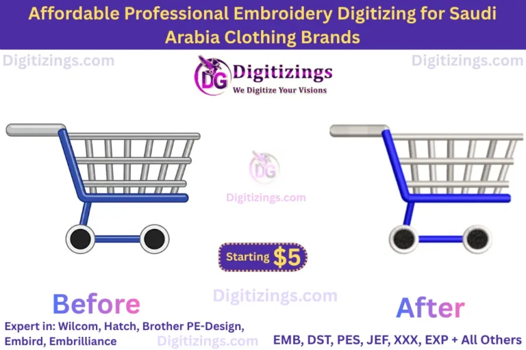 affordable professional embroidery digitizing for saudi arabia clothing brands