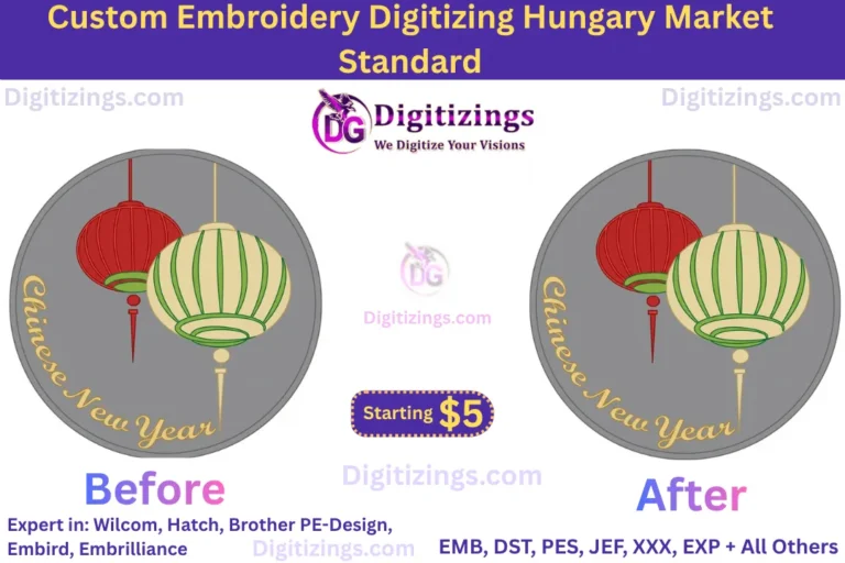 High Quality Embroidery Digitizing Hungary Market Standard 3 Custom Embroidery Digitizing Hungary Market Standard