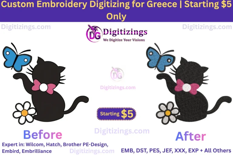 custom embroidery digitizing for greece starting $5 only