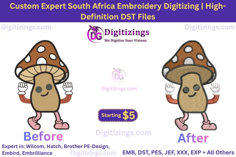 custom expert south africa embroidery digitizing high-definition dst files