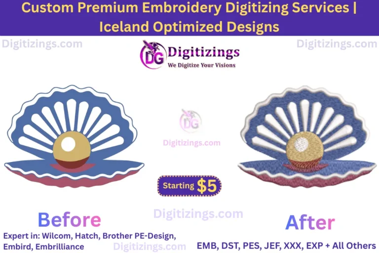 custom premium embroidery digitizing services iceland optimized designs