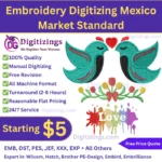 embroidery digitizing mexico market standard