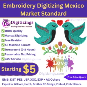 Embroidery Digitizing Mexico Market Standard