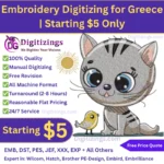 embroidery digitizing for greece starting $5 only