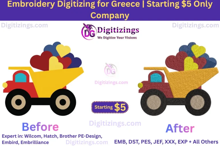 embroidery digitizing for greece starting $5 only company