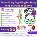embroidery digitizing for hong kong starting at $5 only