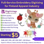 full-service embroidery digitizing for finland apparel industry