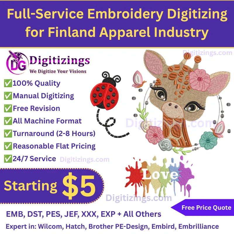 Fast & reliable full-service embroidery digitizing for finland apparel industry 1 full-service embroidery digitizing for finland apparel industry