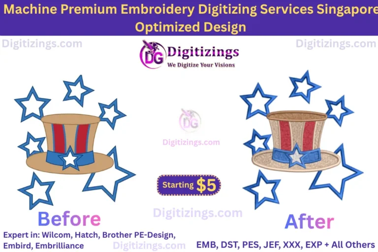 machine premium embroidery digitizing services singapore optimized design