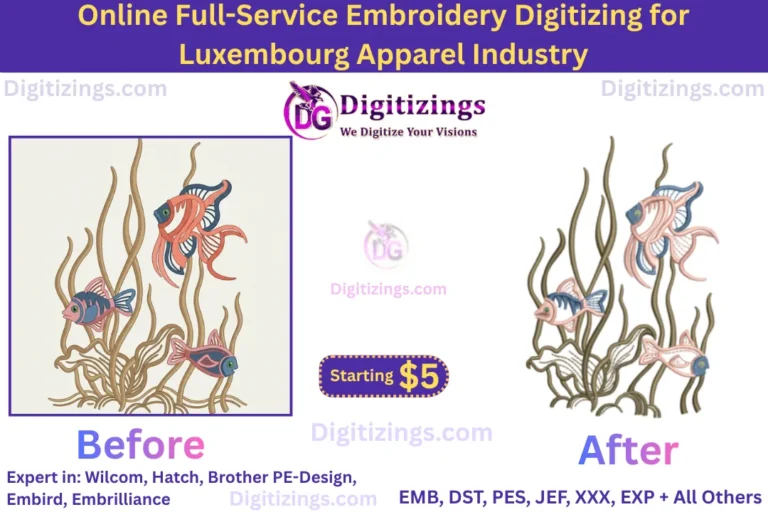 online full-service embroidery digitizing for luxembourg apparel industry